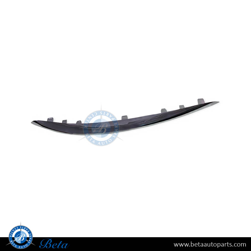 Left Side Front Bumper Upper Chrome Moulding - Avantgarde for Mercedes C-Class W205 2015-2018 models, Part Number 2058850374 Left Side Front Bumper Upper Chrome Moulding - Avantgarde for Mercedes C-Class W205 2015-2018 models, Part Number 2058850374
